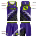 Custom Purple Green Basketball Jersey Uniform Suit Printed Your Logo Name Number