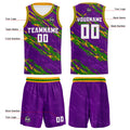Custom Purple Green Basketball Jersey Uniform Suit Printed Your Logo Name Number