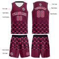 Custom Plum Red Basketball Jersey Uniform Suit Printed Your Logo Name Number