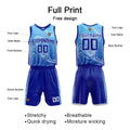 Custom Basketball Jersey Uniform Suit Printed Your Logo Name Number Royal