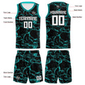 Custom Black Teal Basketball Jersey Uniform Suit Printed Your Logo Name Number