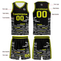 Custom Black Lime Green Basketball Jersey Uniform Suit Printed Your Logo Name Number
