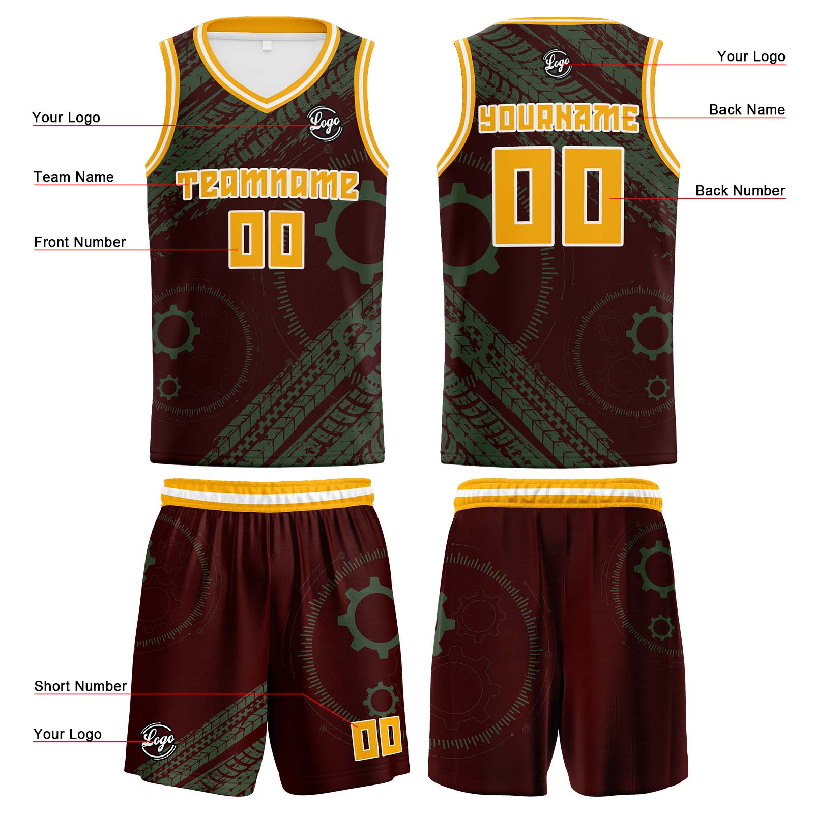Custom Burgundy Basketball Jersey Uniform Suit Printed Your Logo Name Number