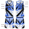 Custom White Black Blue Basketball Jersey Uniform Suit Printed Your Logo Name Number