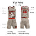 Custom Khaki Basketball Jersey Uniform Suit Printed Your Logo Name Number