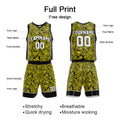 Custom Basketball Jersey Uniform Suit Printed Your Logo Name Number Yellow