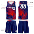 Custom Navy Red Basketball Jersey Uniform Suit Printed Your Logo Name Number