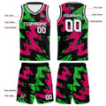 Custom Black Rose Green Basketball Jersey Uniform Suit Printed Your Logo Name Number