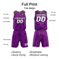 Custom Purple Basketball Jersey Uniform Suit Printed Your Logo Name Number