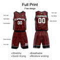 Custom Basketball Jersey Uniform Suit Printed Your Logo Name Number Red
