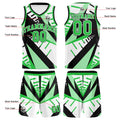 Custom White Black Green Basketball Jersey Uniform Suit Printed Your Logo Name Number