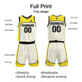 Custom Basketball Jersey Uniform Suit Printed Your Logo Name Number Yellow