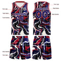 Custom Navy Red Basketball Jersey Uniform Suit Printed Your Logo Name Number
