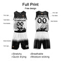 Custom Black White Basketball Jersey Uniform Suit Printed Your Logo Name Number