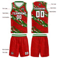Custom Red Green Basketball Jersey Uniform Suit Printed Your Logo Name Number