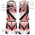 Custom White Black Light Red Basketball Jersey Uniform Suit Printed Your Logo Name Number