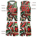 Custom Green Red Basketball Jersey Uniform Suit Printed Your Logo Name Number