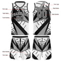 Custom White Black Grey Basketball Jersey Uniform Suit Printed Your Logo Name Number