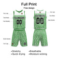 Custom White Green Basketball Jersey Uniform Suit Printed Your Logo Name Number