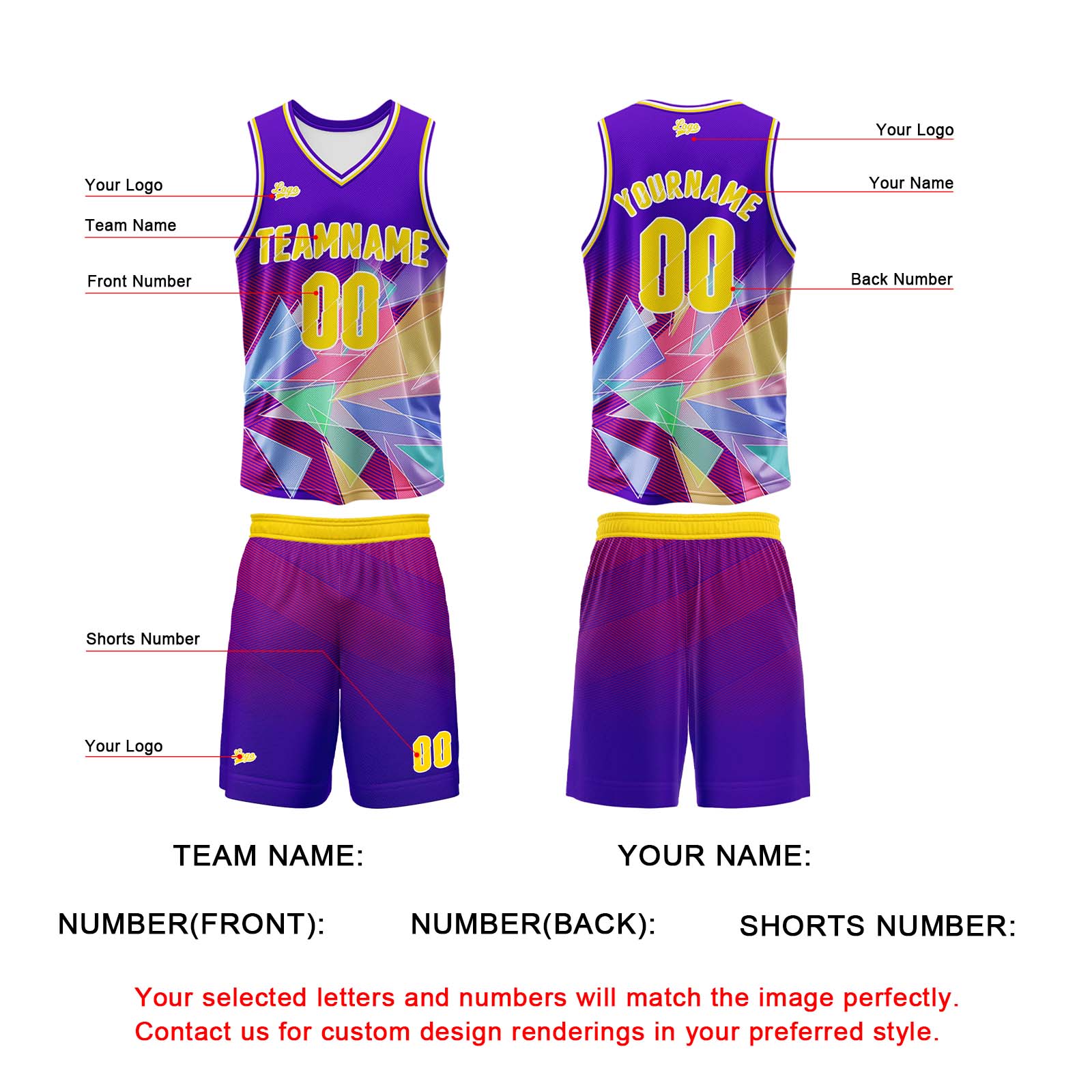 Custom Purple Basketball Jersey Uniform Suit Printed Your Logo Name Number