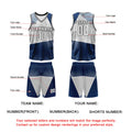 Custom Navy Gray Basketball Jersey Uniform Suit Printed Your Logo Name Number