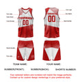 Custom Red White Basketball Jersey Uniform Suit Printed Your Logo Name Number