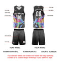Custom Black Basketball Jersey Uniform Suit Printed Your Logo Name Number