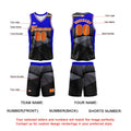 Custom Black Blue Basketball Jersey Uniform Suit Printed Your Logo Name Number