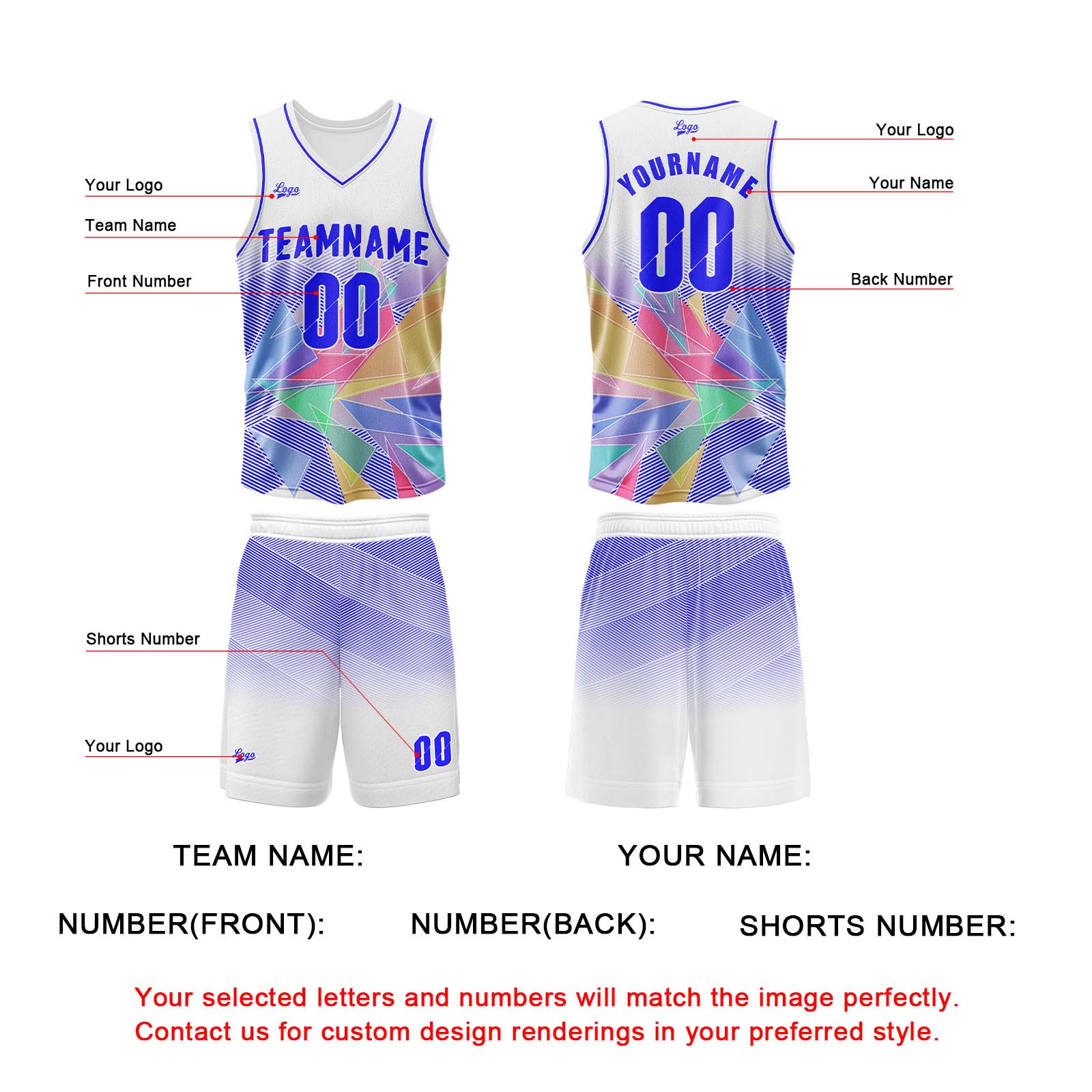 Custom White Basketball Jersey Uniform Suit Printed Your Logo Name Number