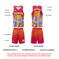 Custom Orange Red Basketball Jersey Uniform Suit Printed Your Logo Name Number