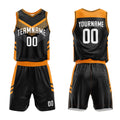 Custom Basketball Jersey Uniform Suit Printed Your Logo Name Number Black-Orange