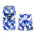 Custom Basketball Jersey Uniform Suit Printed Your Logo Name Number Blue&White