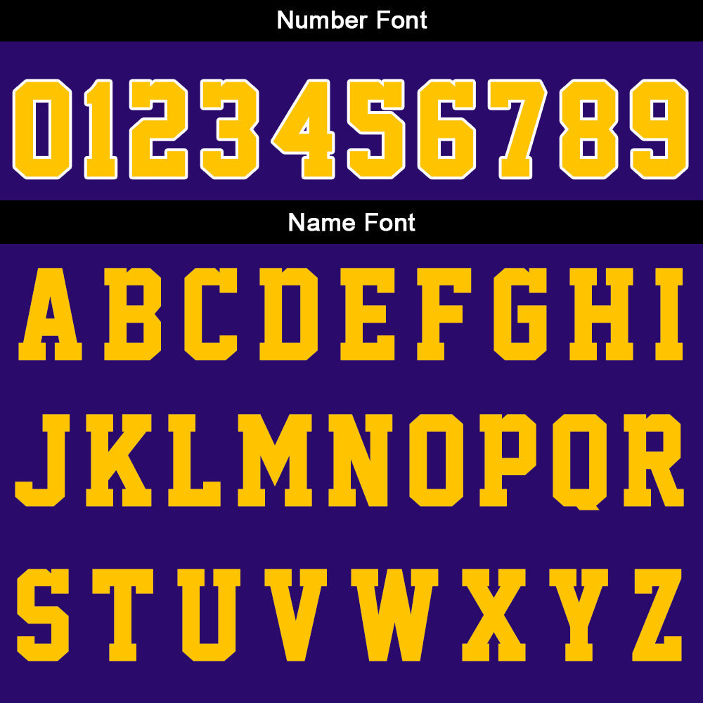 Custom Basketball Jersey Uniform Suit Printed Your Logo Name Number Purple-Yellow