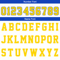 Custom Basketball Jersey Uniform Suit Printed Your Logo Name Number White-Royal-Yellow