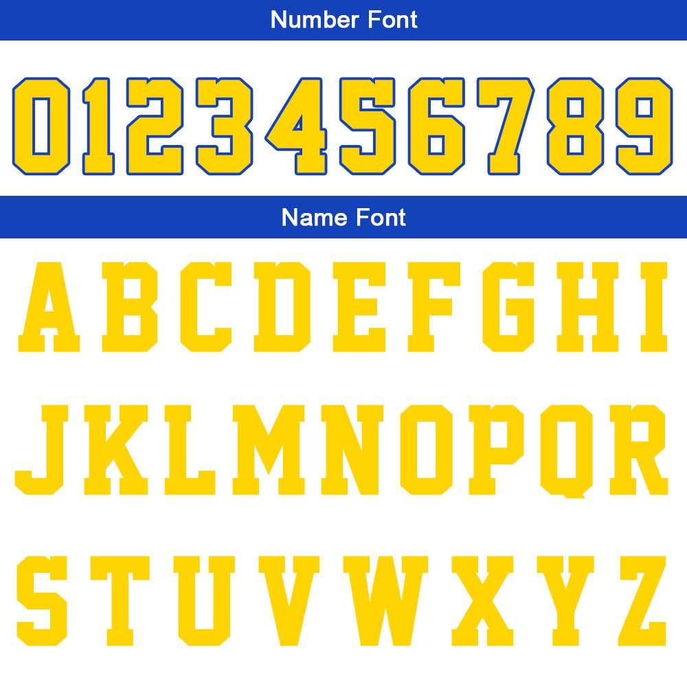 Custom Basketball Jersey Uniform Suit Printed Your Logo Name Number White-Royal-Yellow