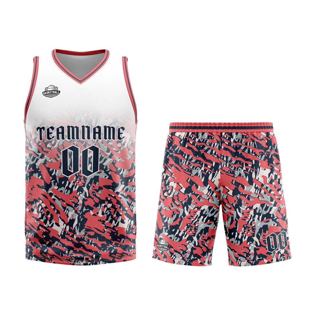 Custom White Pink Navy Basketball Jersey Uniform Suit Printed Your Logo Name Number