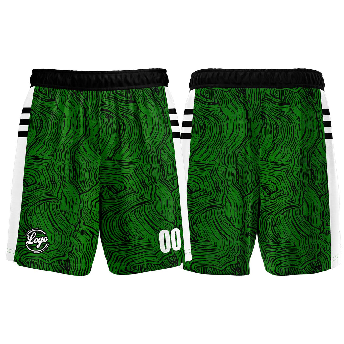 Custom Black Green Basketball Jersey Uniform Suit Printed Your Logo Name Number