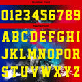 Custom Basketball Jersey Uniform Suit Printed Your Logo Name Number Splash-Red-Blue