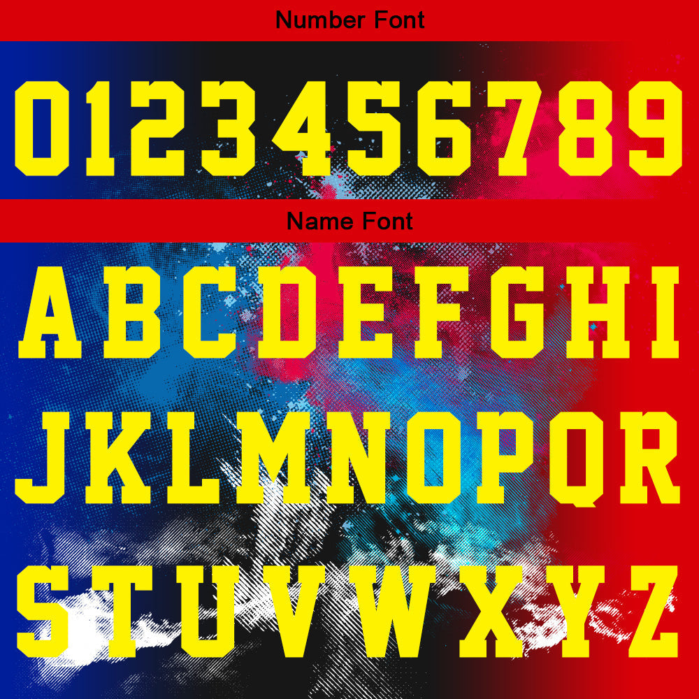 Custom Basketball Jersey Uniform Suit Printed Your Logo Name Number Splash-Red-Blue