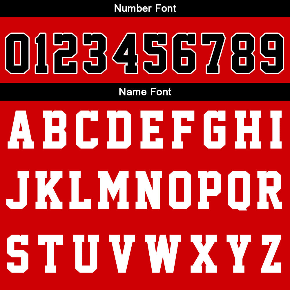 Custom Basketball Jersey Uniform Suit Printed Your Logo Name Number Red-Black
