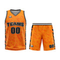Custom Orange Basketball Jersey Uniform Suit Printed Your Logo Name Number