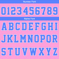 Custom Basketball Jersey Uniform Suit Printed Your Logo Name Number Blue-Pink