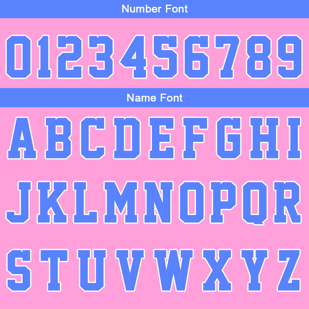 Custom Basketball Jersey Uniform Suit Printed Your Logo Name Number Blue-Pink