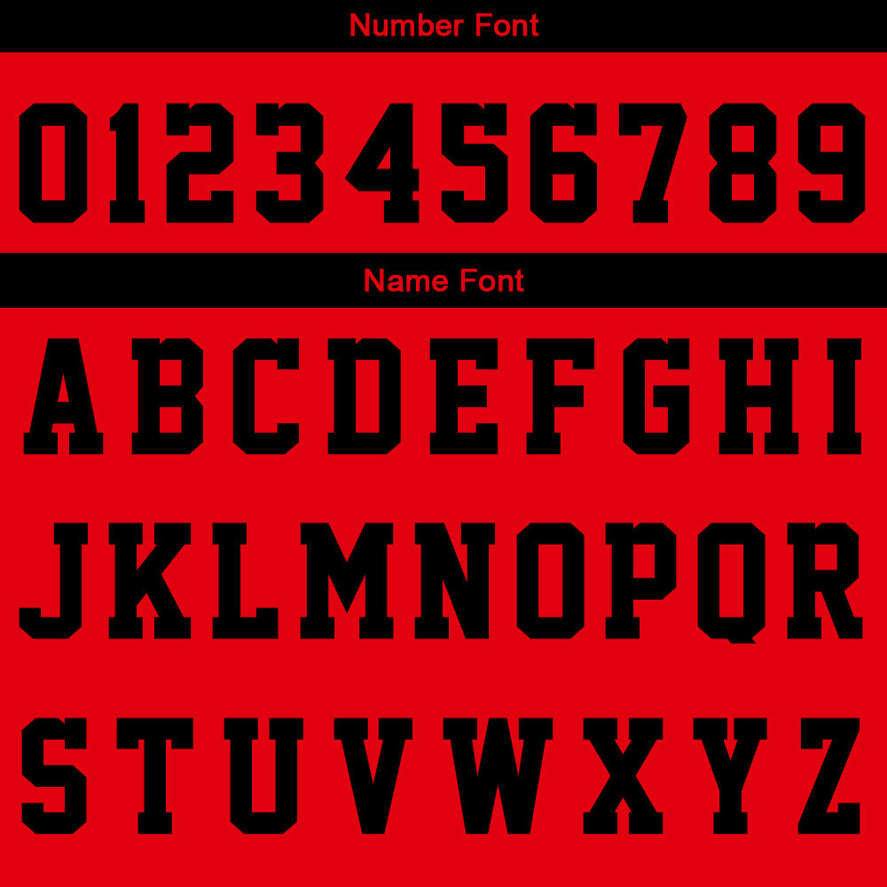 Custom Basketball Jersey Uniform Suit Printed Your Logo Name Number Red-Black