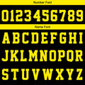 Custom Basketball Jersey Uniform Suit Printed Your Logo Name Number Black-Yellow