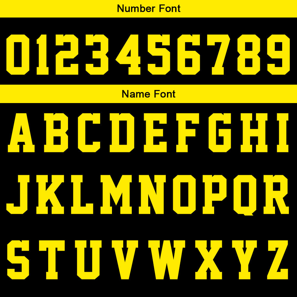 Custom Basketball Jersey Uniform Suit Printed Your Logo Name Number Black-Yellow