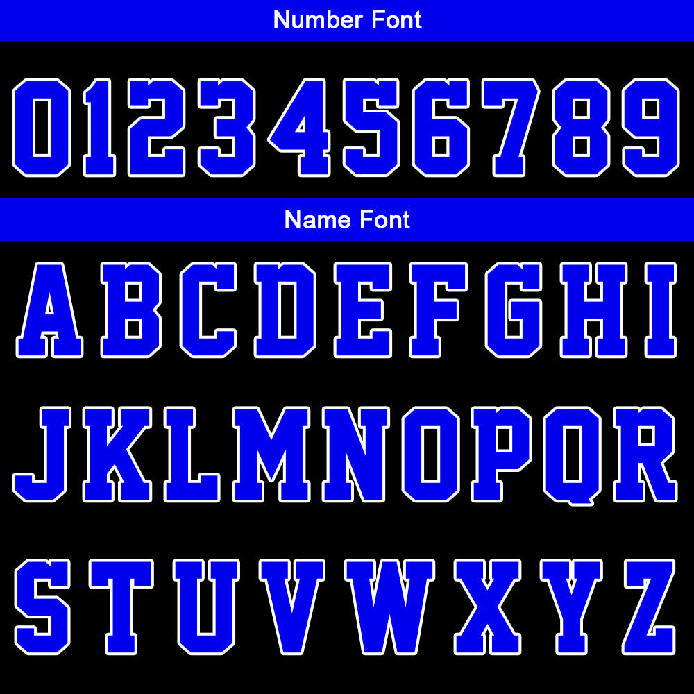 Custom Basketball Jersey Uniform Suit Printed Your Logo Name Number Royal-Black