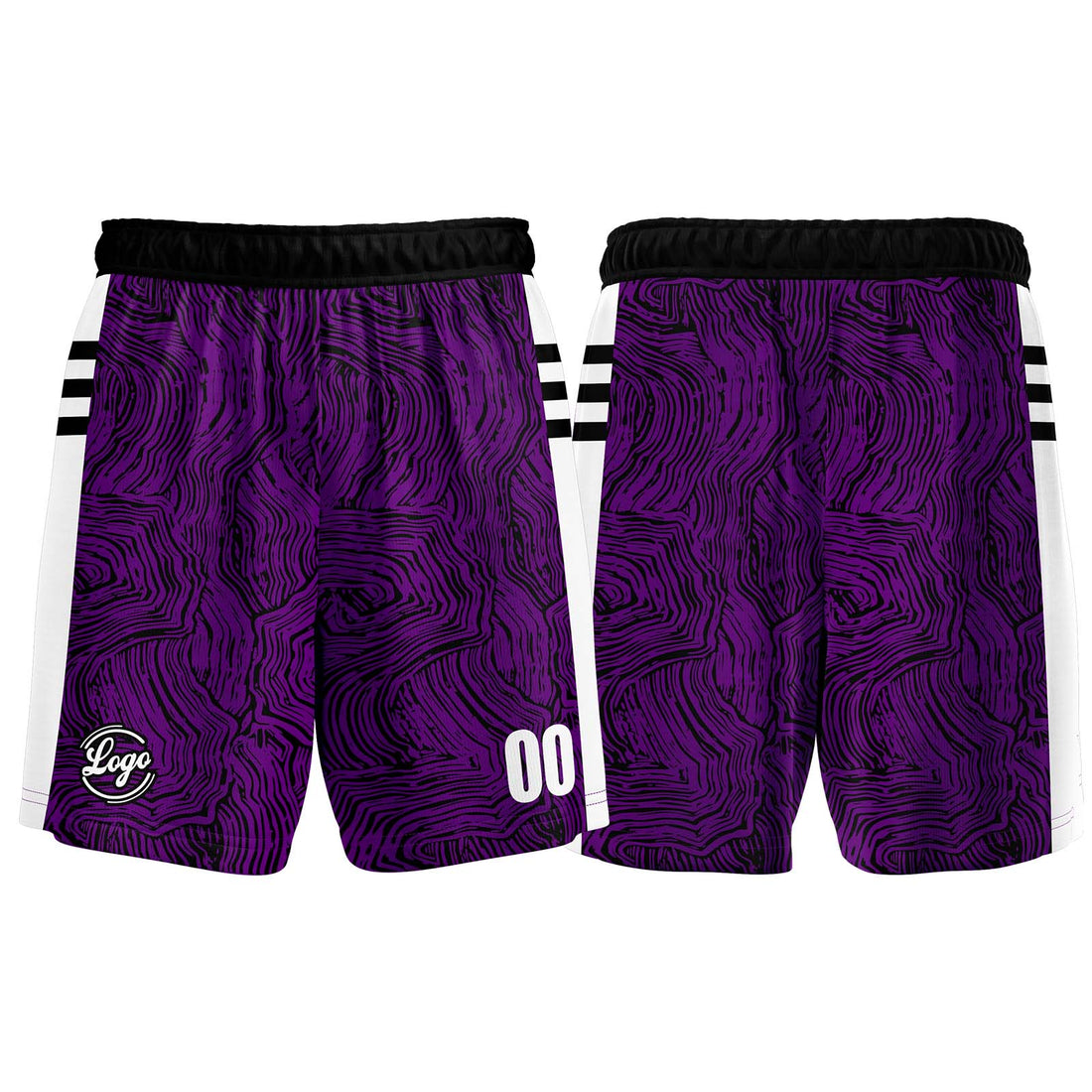 Custom Black Purple Basketball Jersey Uniform Suit Printed Your Logo Name Number