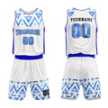 Custom Basketball Jersey Uniform Suit Printed Your Logo Name Number White-Blue-Starry Sky