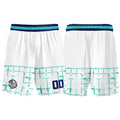Custom White Teal Navy Basketball Jersey Uniform Suit Printed Your Logo Name Number